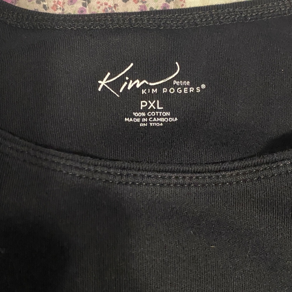 Kim Rogers Classic Black Cotton Top